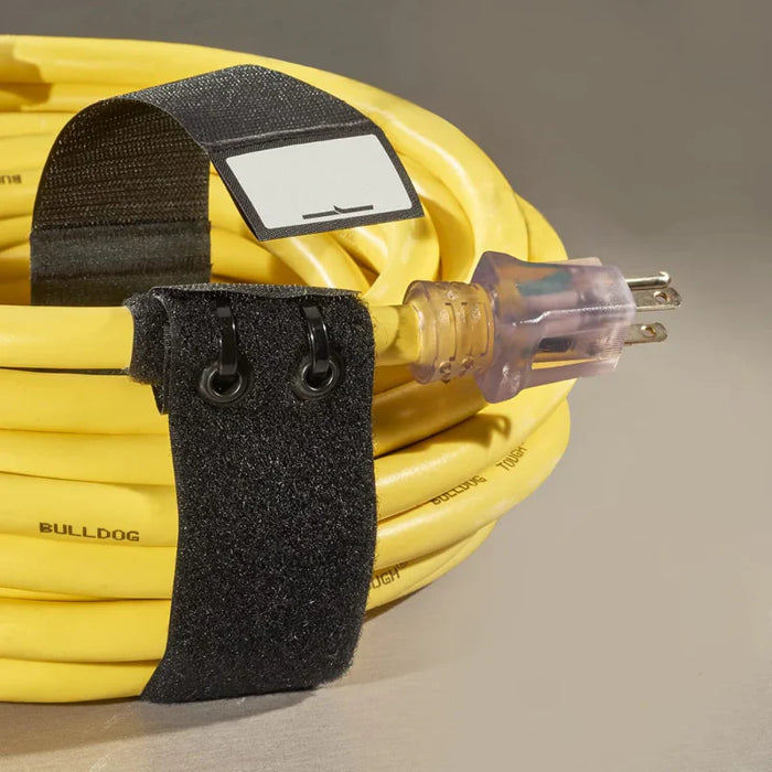 Rip-Tie® Write-On CableWrap Hook and Loop Strap - 18" L x 2" W - Nylon - Yellow