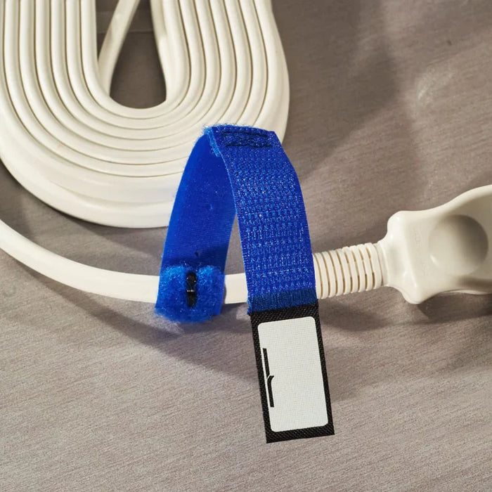 Rip-Tie® Write-On CableWrap Hook and Loop Strap - 6" L x 5/8" W - Nylon - Gray