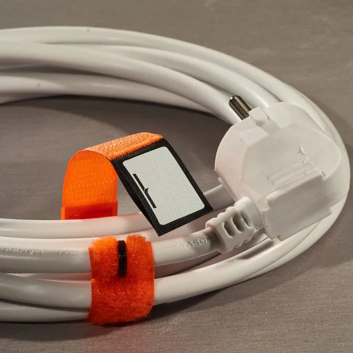 Rip-Tie® Write-On CableWrap Hook and Loop Strap - 6" L x 3/4" W - Nylon - White