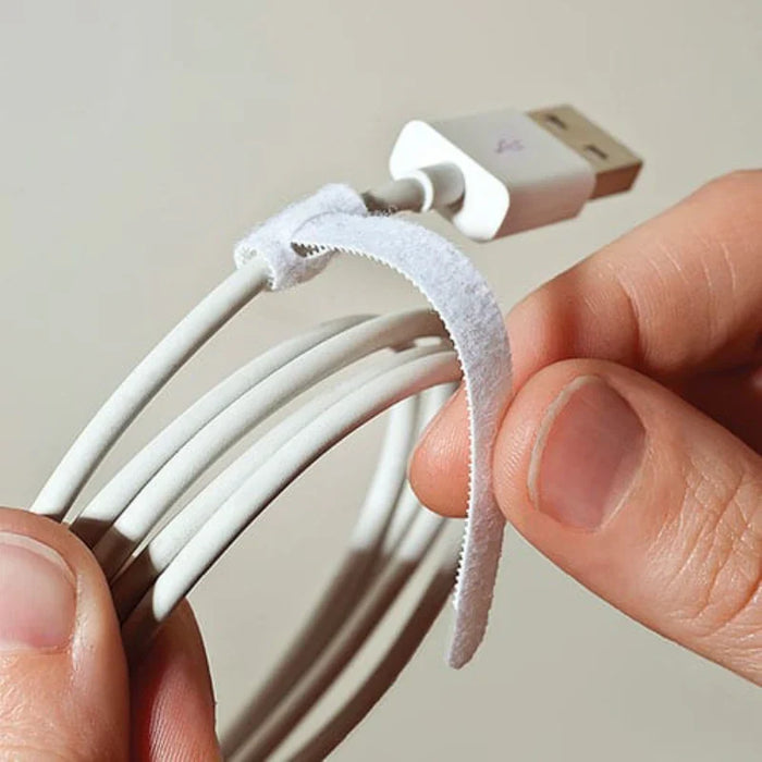 Rip-Tie® Mini Hook and Loop Strap - 5-1/2" L x 1/4" W - Nylon - Black