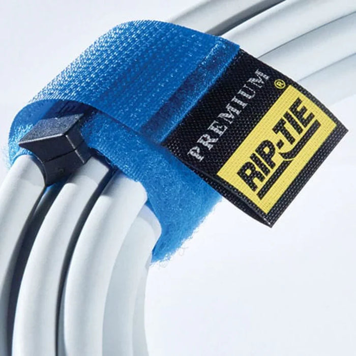 Rip-Tie® Rip-Lock CableWrap Hook and Loop Strap - 3.5" L x 1" W - Nylon - Neon Yellow