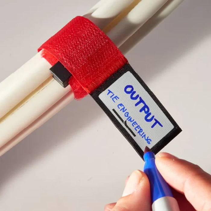 Rip-Tie® Write-On Rip-Lock CableWrap Hook and Loop Strap - 3.5" L x 1" W - Nylon - Neon Orange