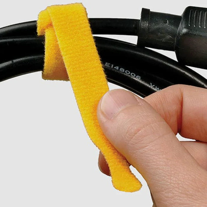 Rip-Tie® Lite Hook and Loop Strap - 8" L x 1/2" W - Nylon - Black
