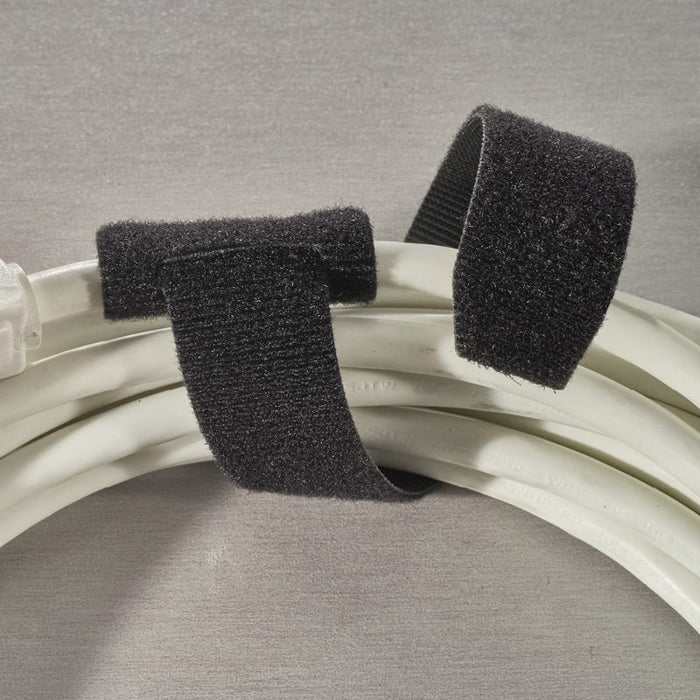 Rip-Tie® Lite Hook and Loop Strap - 10" L x 1" W - Nylon - Black