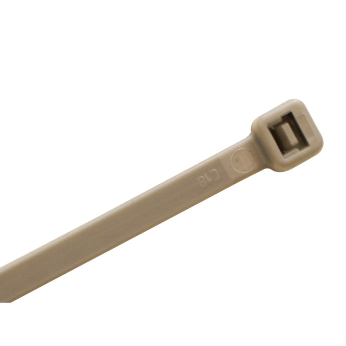 8 Inch - Color Zip Ties - Nylon - Gray - 50 Lbs Strength - 100 Pcs