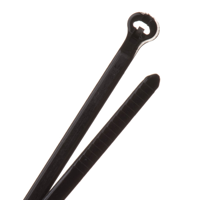 4 Inch - Metal Barb Zip Ties - Nylon - Black - 30 Lbs Strength - 1000 Pcs