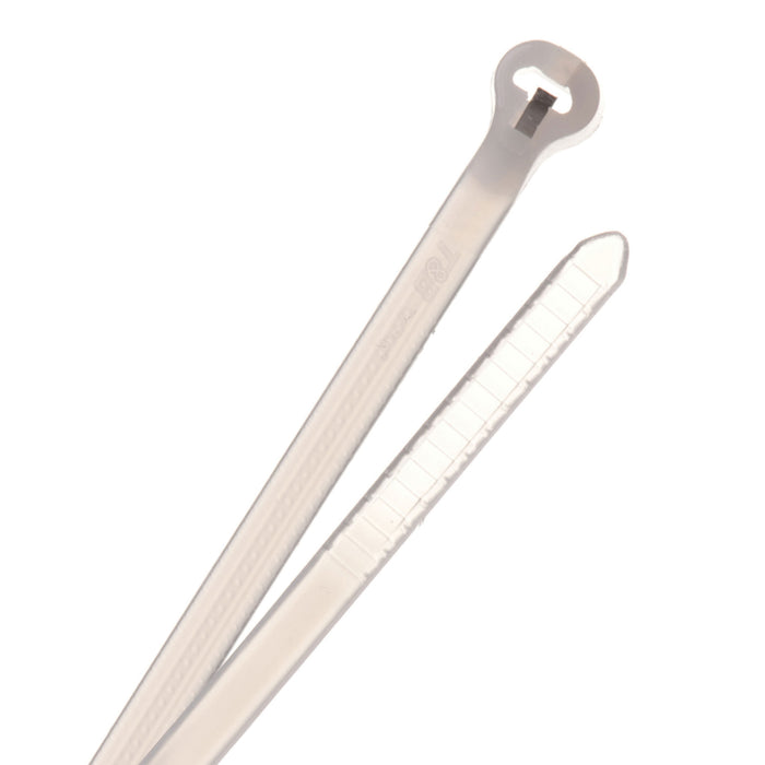 4 Inch - Metal Barb Zip Ties - Nylon - Clear - 30 Lbs Strength - 1000 Pcs