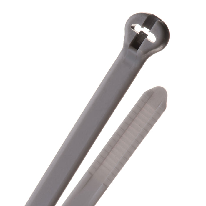 8 Inch - Metal Barb Zip Ties - Nylon - Gray - 50 Lbs Strength - 1000 Pcs