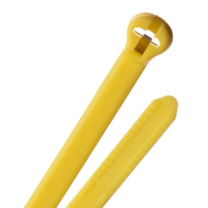 8 Inch - Metal Barb Zip Ties - Nylon - Yellow - 50 Lbs Strength - 1000 Pcs