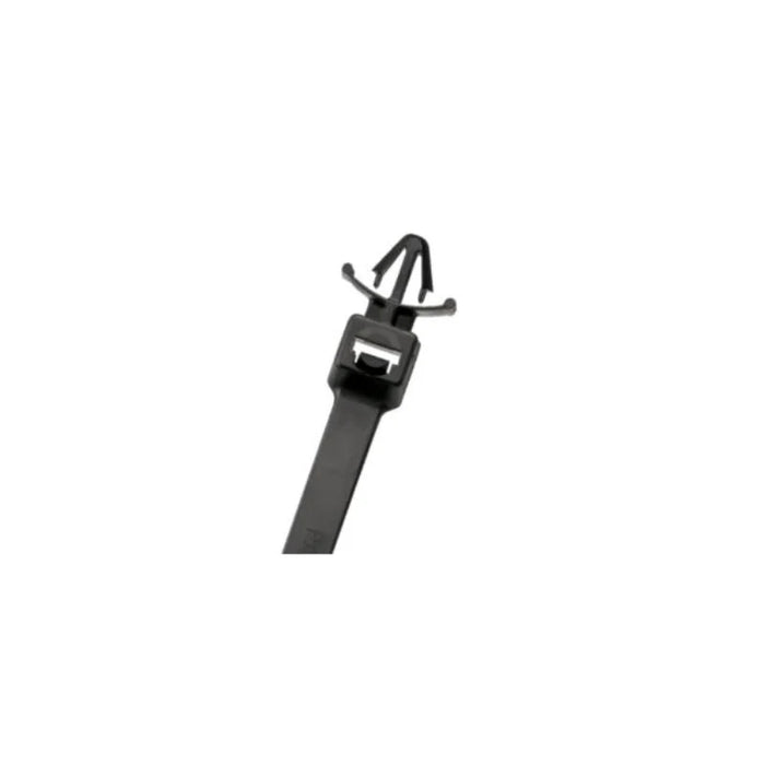 7.8 Inch - Wing Push Mount Zip Ties - Nylon - Black - 50 Lbs Strength - 100 Pcs