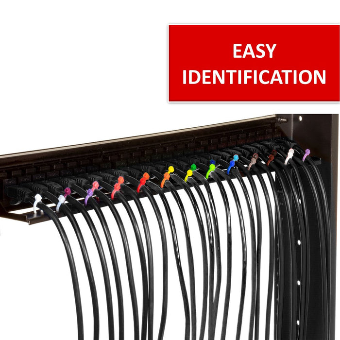 8 Inch - Color Zip Ties - Nylon - Red - 50 Lbs Strength - 100 Pcs