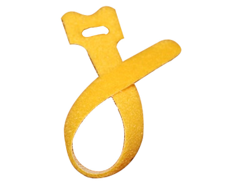 Hook and Loop Fastener Straps 7 Inch L X 1/2 Inch W 20 Pack Yellow