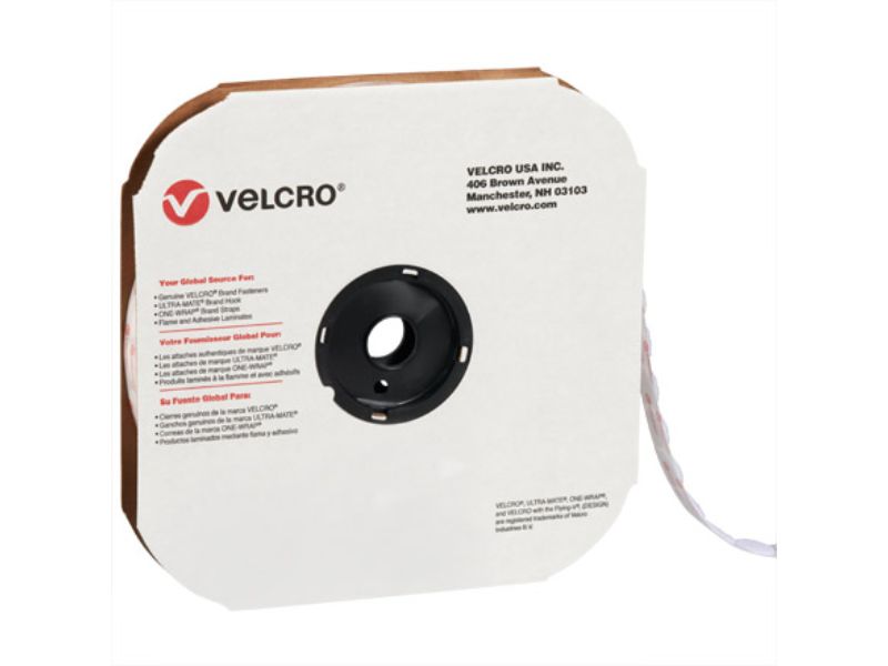 VELCRO Individual Hook Tape Dots 3/8 Inch W 1800 Dots White