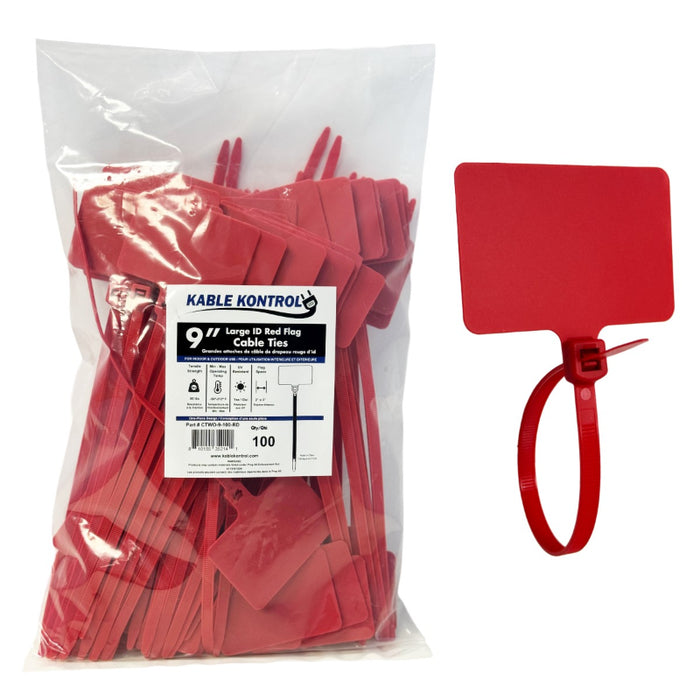 Large ID Flag Zip Ties