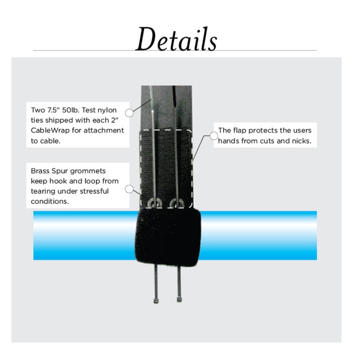 Wrie Wrapper Rip-Tie® Write-On CableWrap Hook and Loop Strap - 15
