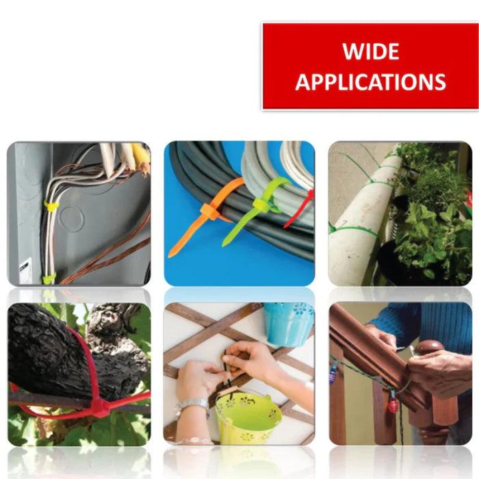 11 Inch - Color Zip Ties - Nylon - Green - 50 Lbs Strength - 8000 Pcs - Bulk Zip Ties