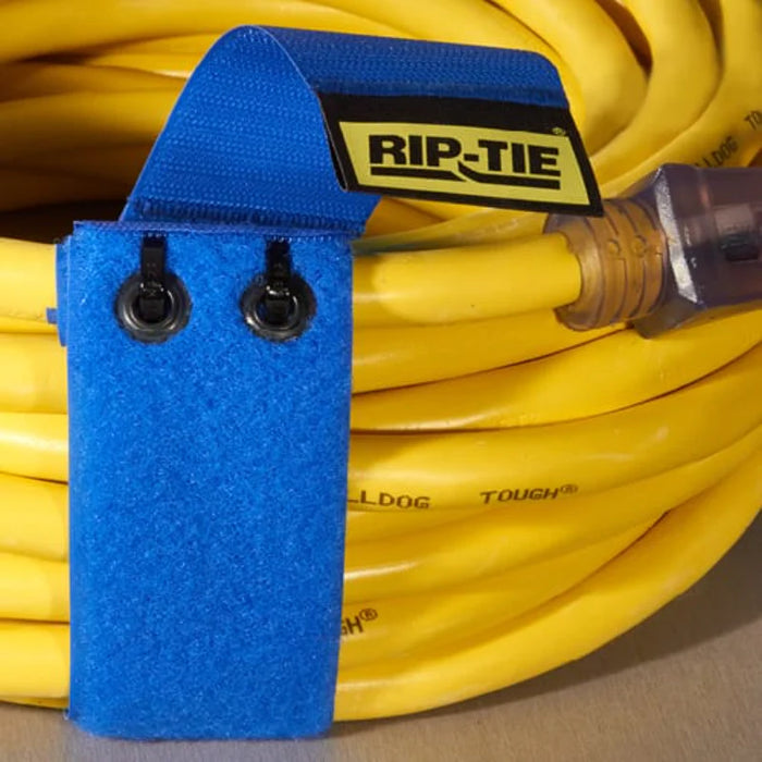 Rip-Tie® CableWrap Hook and Loop Strap - 12" L x 2" W - Nylon - Blue