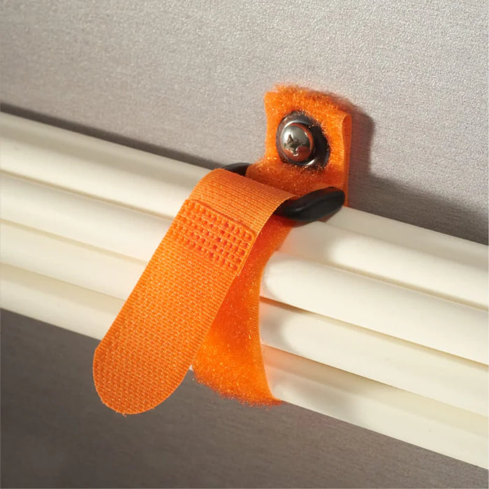 Rip-Tie® EconoCinch EG Hook and Loop Strap - 10" L x 3/4" W - Nylon - Orange