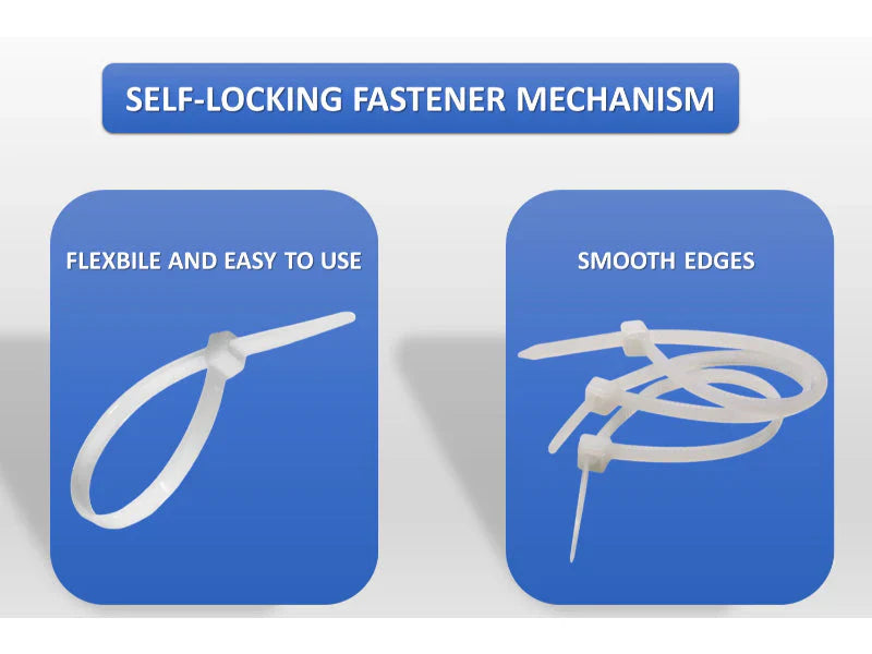 5.5 Inch - Zip Ties - Nylon - Natural - 40 Lbs Strength - 24000 Pcs - Bulk Zip Ties