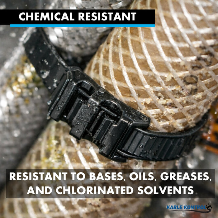 7 Inch - Low Profile Zip Ties - UV Resistant Nylon - Black - 88 Lbs Strength - 100 Pcs