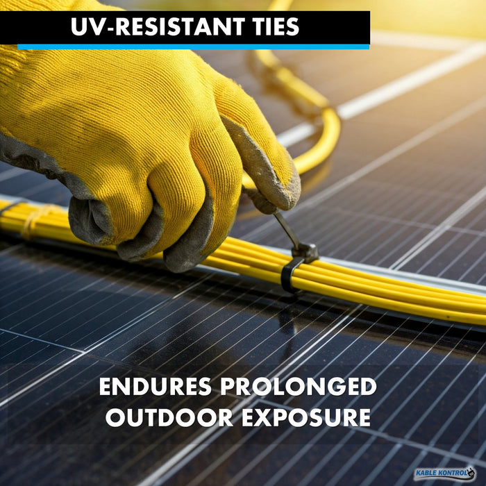 4 Inch - Polypropylene Zip Ties - 11 lbs Tensile Strength - 100 Pcs - Black