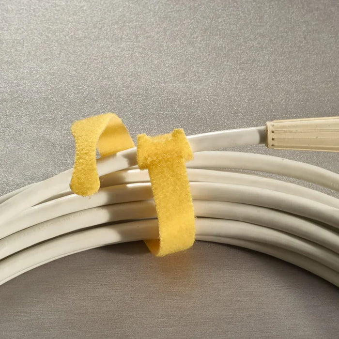 Rip-Tie® Lite Hook and Loop Strap - 8" L x 1/2" W - Nylon - Black