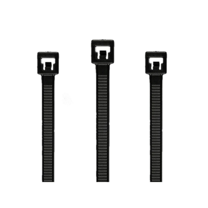 15 Inch - Slim Line Zip Ties - UV Resistant Nylon - Black - 40 Lbs Strength - 1000 Pcs