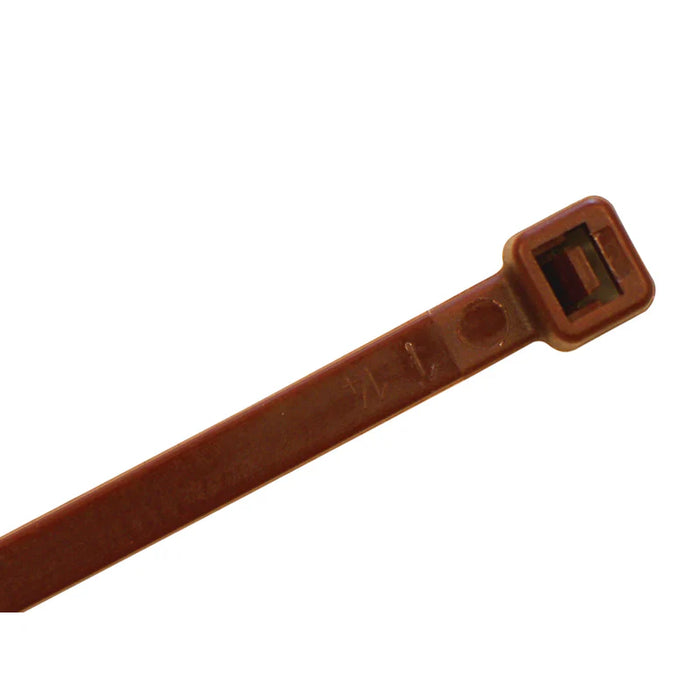 8 Inch - Color Zip Ties - Nylon - Brown - 50 Lbs Strength - 100 Pcs