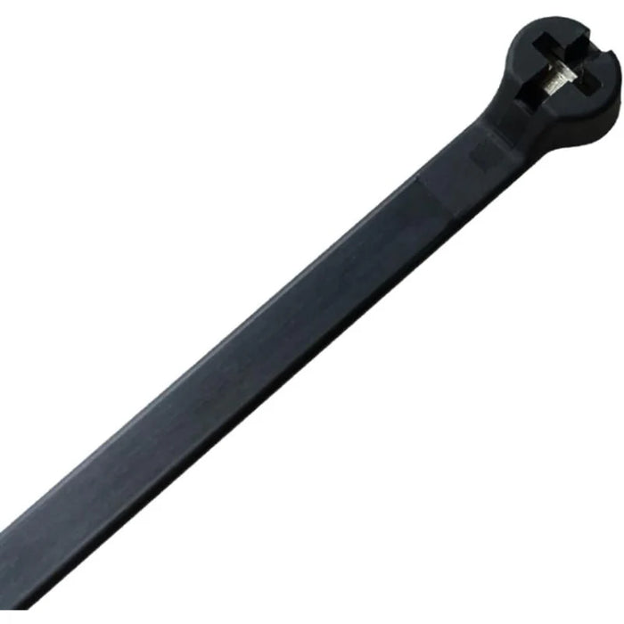 8 Inch - Metal Pawl Zip Ties - 120 Lbs Strength - 100 Pcs - Black