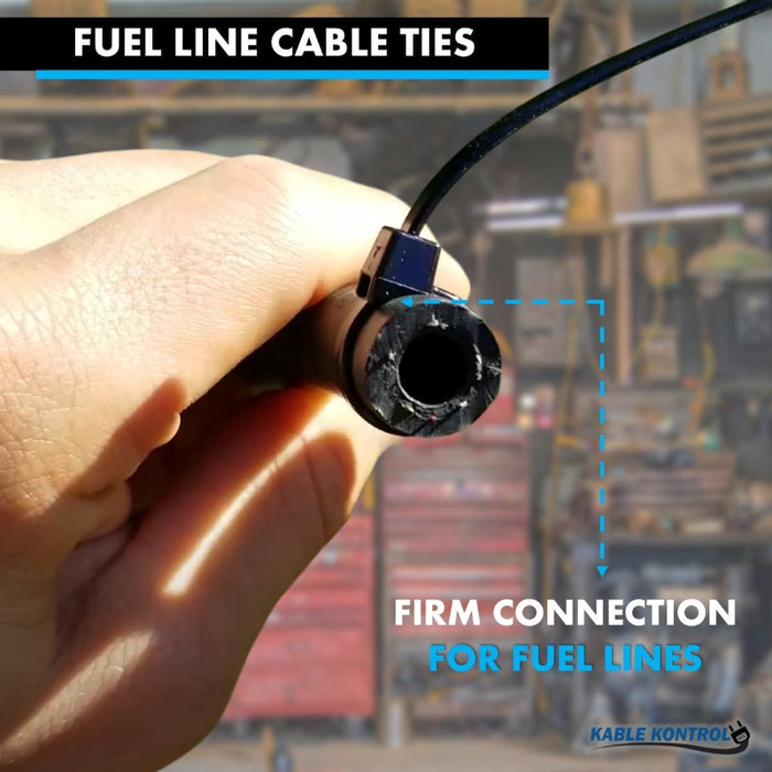 4 Inch - Fuel Line Zip Ties - 18 Lbs Strength - 100 Pcs - Black