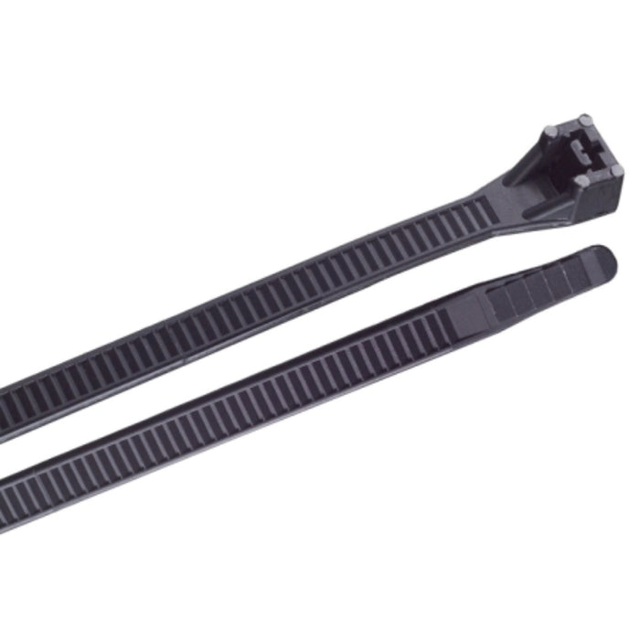 4 Inch - Zip Ties - UV Resistant Nylon - Black - 18 Lbs Strength - 100 Pcs