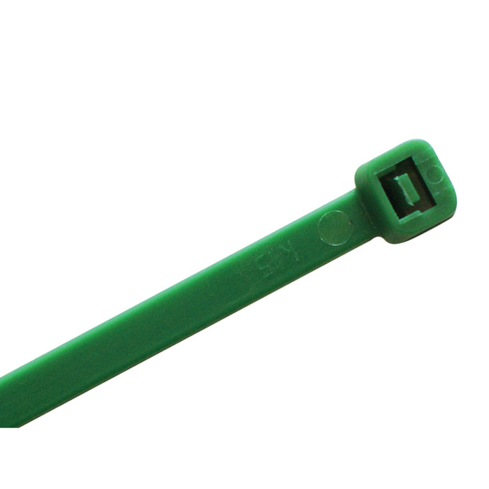 8 Inch - Color Zip Ties - Nylon - Green - 50 Lbs Strength - 100 Pcs