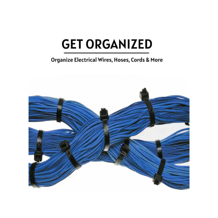 36 Inch - USA Made Zip Ties - UV Resistant Nylon - Black - 175 Lbs Strength - 100 Pcs