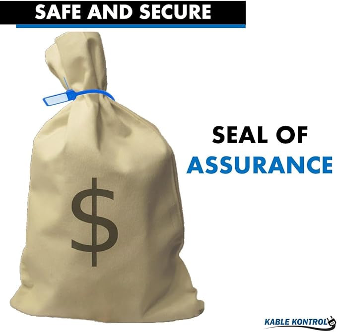 6 Inch - Write On Zip Tie Tags - (1-3/8 x 5/8 Inch) Flag Top - 40 Lbs Strength - 100 Pcs - Blue