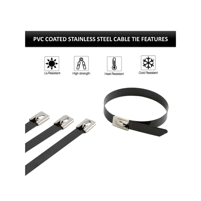 Plastic Coated Stainless Steel Zip Ties