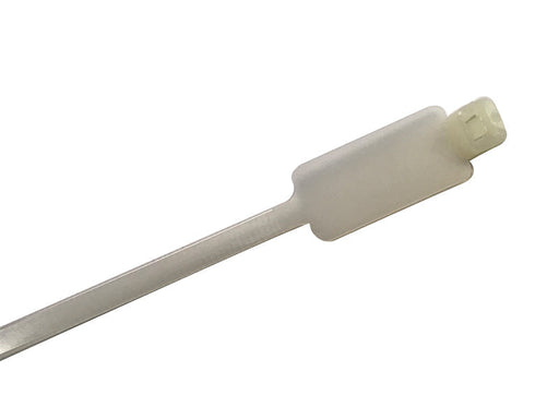Kable Kontrol® Identification Tag Zip Ties - 7.5" Inch - 0.51" X 1.10" Flag Top - 50 Lbs Tensile Strength - Natural - 1000 Pcs Pack
