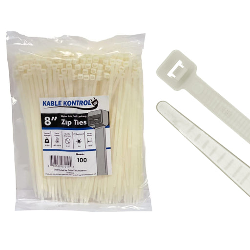 kable-kontrol-cable-zip-ties-8-inch-natural-nylon-50-lbs-tensile-strength-100-pack
