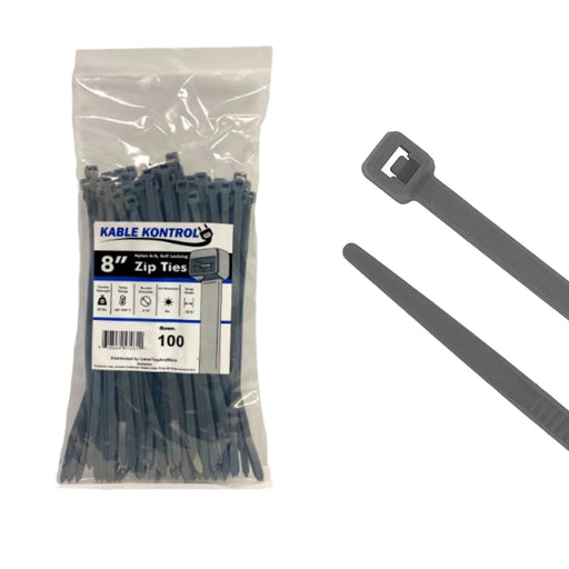 kable-kontrol-nylon-zip-ties-8-inch-50-lbs-tensile-strength-gray-100-pack