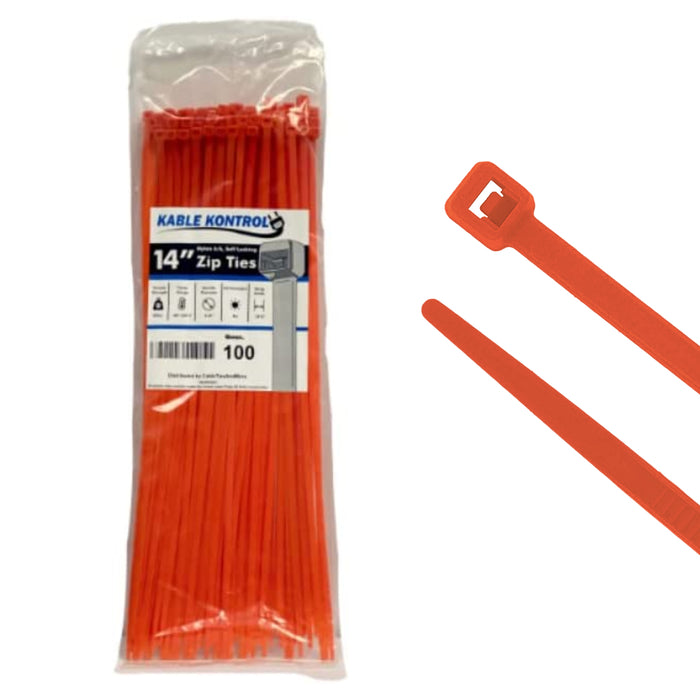 kable-kontrol-nylon-zip-ties-14-inch-50-lbs-tensile-strength-orange-100-pack