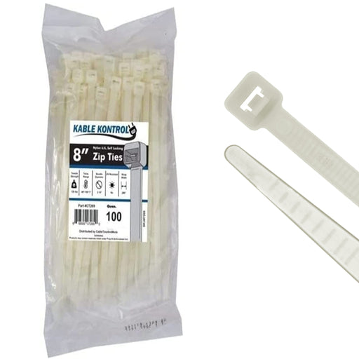 kable-kontrol-heavy-duty-zip-ties-8-inch-natural-nylon-120-lbs-tensile-strength-100-pack