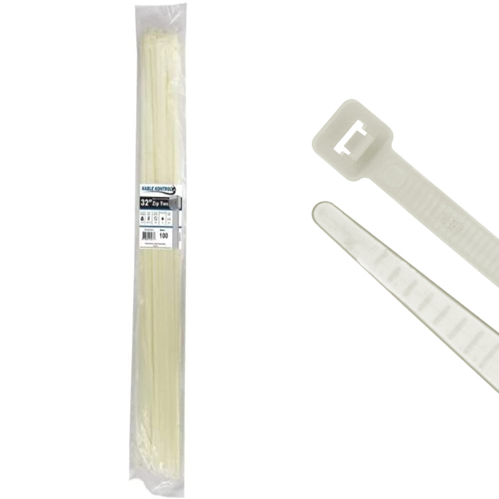 48 Inch Extra Long Heavy Duty Zip Ties – 175 Lbs Tensile, 5-Pack UV Resistant Black Cable Ties, 0.36″ Wide Giant Nylon Straps For Outdoor Fencing & Large Bundles