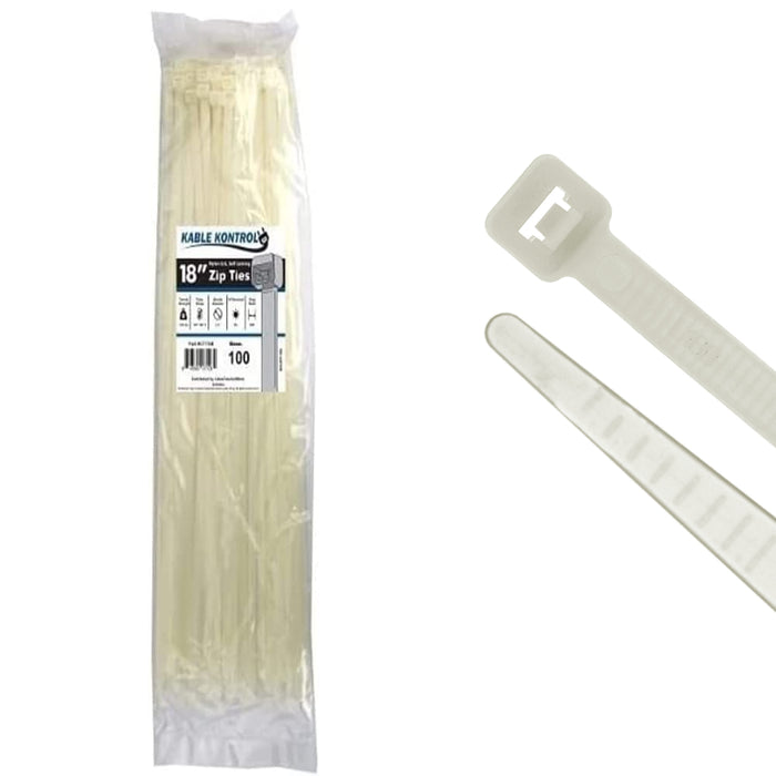 kable-kontrol-heavy-duty-zip-ties-18-inch-natural-nylon-120-lbs-tensile-strength-100-pack