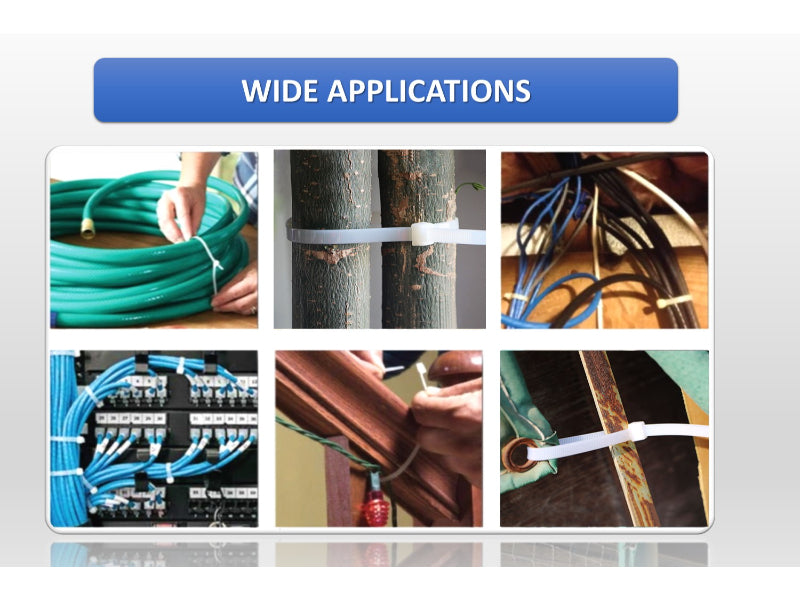 Kable Kontrol® Cable Zip Ties 8" Inch - Natural Nylon - 18 Lbs Tensile Strength - 1 Pcs Pack