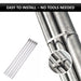 Kable Kontrol® Stainless Steel Metal Zip Ties 8" Inch - 200 Lbs Tensile Strength - 100 Pcs Pack