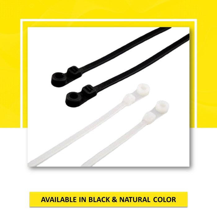 Kable Kontrol® Screw Mount Cable Ties 5" Inch - 4 Lbs Tensile Strength - UV Resistant - Black - 1 Pcs Pack