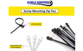 Kable Kontrol® Screw Mount Cable Ties 14" Inch - 12 Lbs Tensile Strength - Natural - 1 Pcs Pack