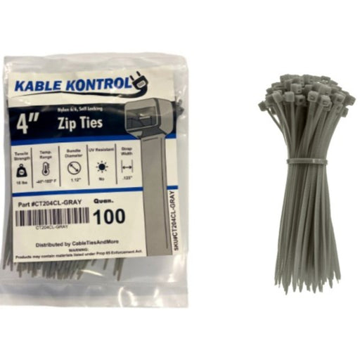 kable-kontrol-nylon-zip-ties-4-inch-18-lbs-tensile-strength-gray-100-pack