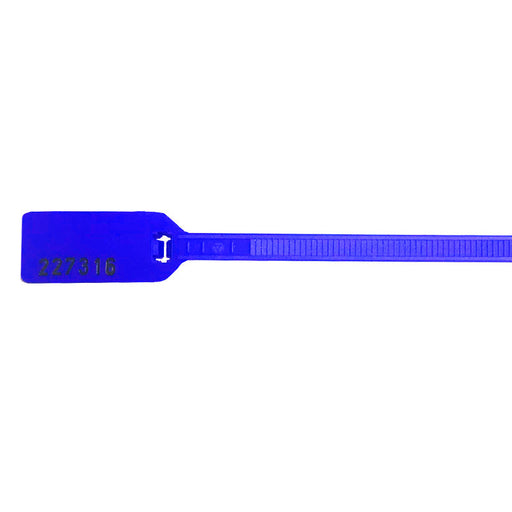 Numbered Flag Zip Tie Tags 6 Inch Long 100 pc Pack Blue