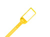 Write On Zip Tie Tag 6 Inch 1.1/4 Inch x 5/8 Inch Flag Size 100 pc Yellow