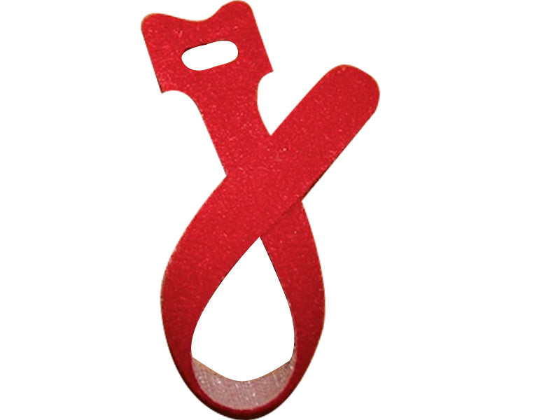 Hook and Loop Fastener Straps 7 Inch L X 1/2 Inch W 20 Pack Red